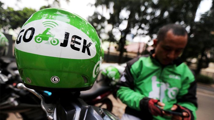 Ilustrasi driver ojek online.