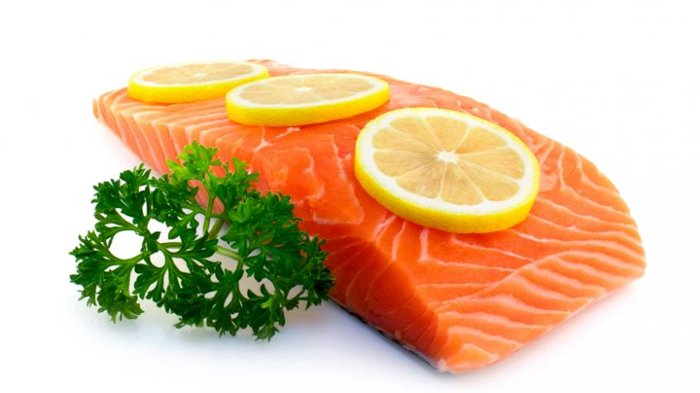 Ilustrasi vitamin D dari ikan salmon.