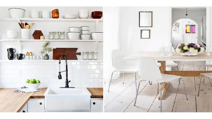 Menggunakan keramik sebagai penutup dinding juga ide yang menarik dalam membuat interior rumah lebih terang.