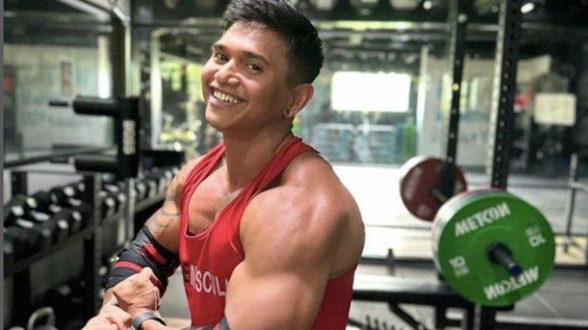 Justyn Vicky, binaragawan yang tewas tertimpa barbel seberat 210 kilogram.