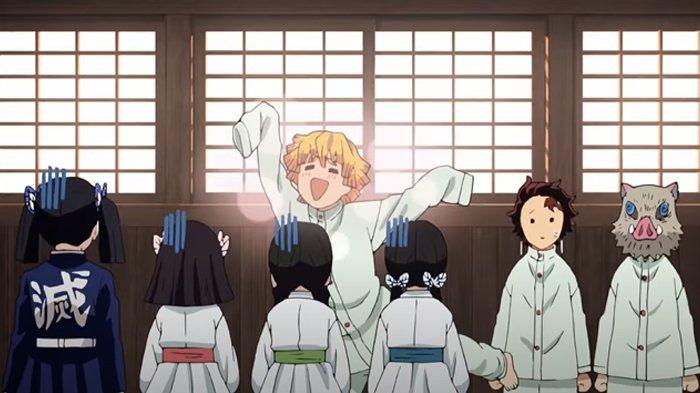 Karakter bucin dalam anime Demon Slayer, Zenitsu.