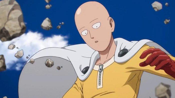 Karakter Saitama dalam anime One Punch Man.