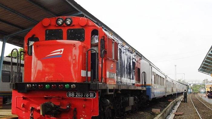 Ilustrasi kereta api,