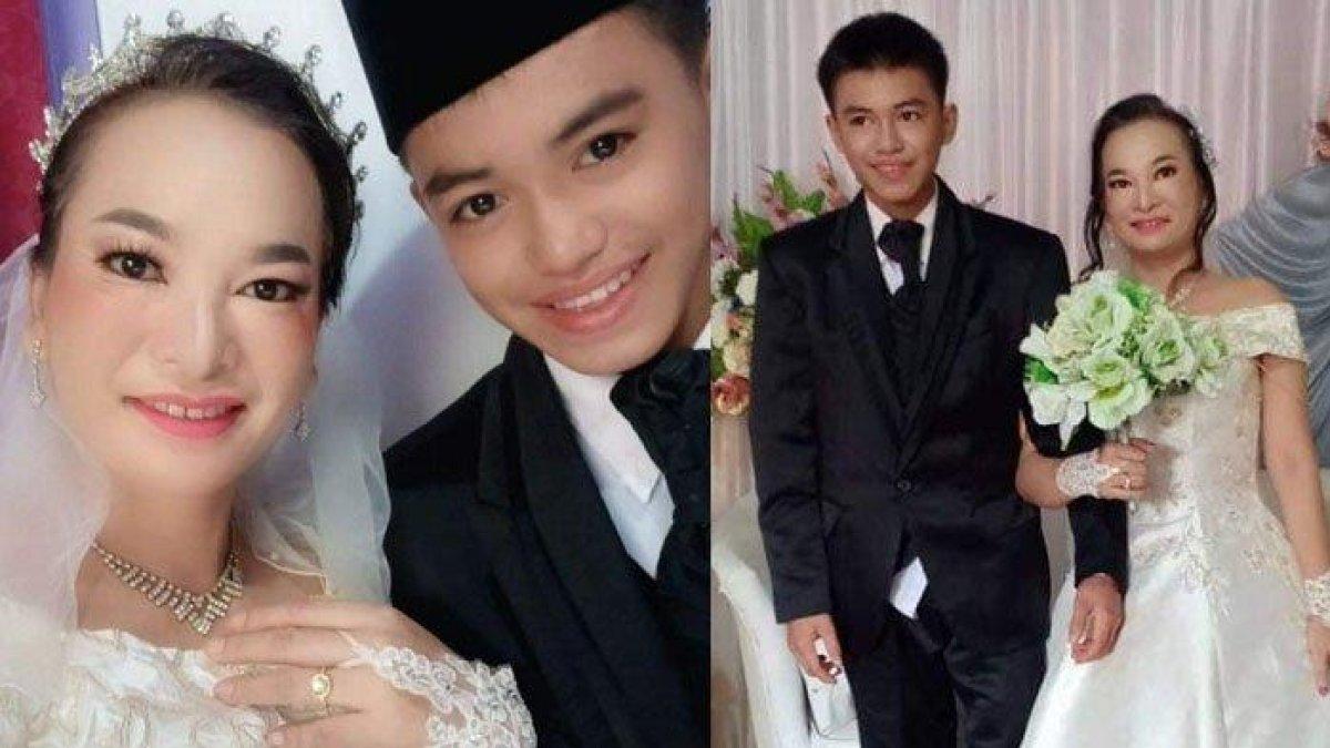 Kevin bocah 16 tahun di Sambas, Kalimantan Barat bikin heboh karena menikah dengan wanita yang usianya 25 tahun lebih tua darinya.