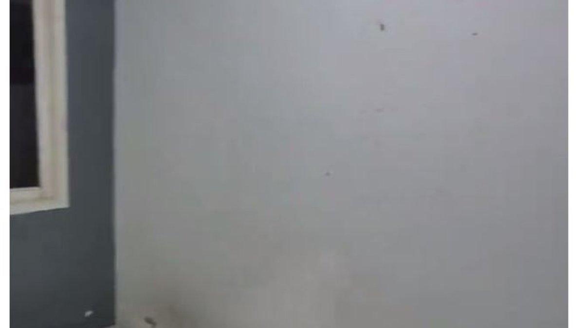 Kalau di rumah kontrakan dulu dindingnya berwarna kuning, kini hunian baru Talitha di dominasi warna abu-abu.