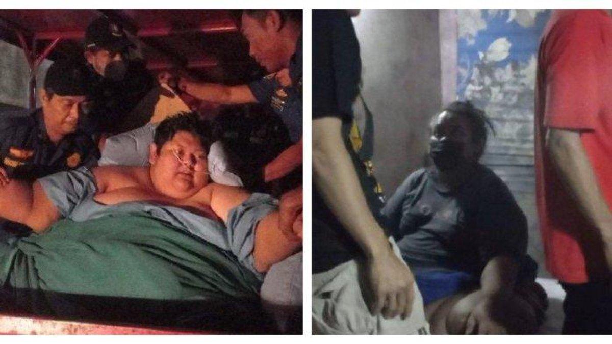 Kolase Foto Pria Obesitas Muhammad Fajri (26) dan Cipto Raharjo (45). Mirip almarhum Muhammad Fajri, kisah mantan tukang ojek pangkalan ini memiliki kisah pilu karena berat badannya mencapai 200 Kilogram.