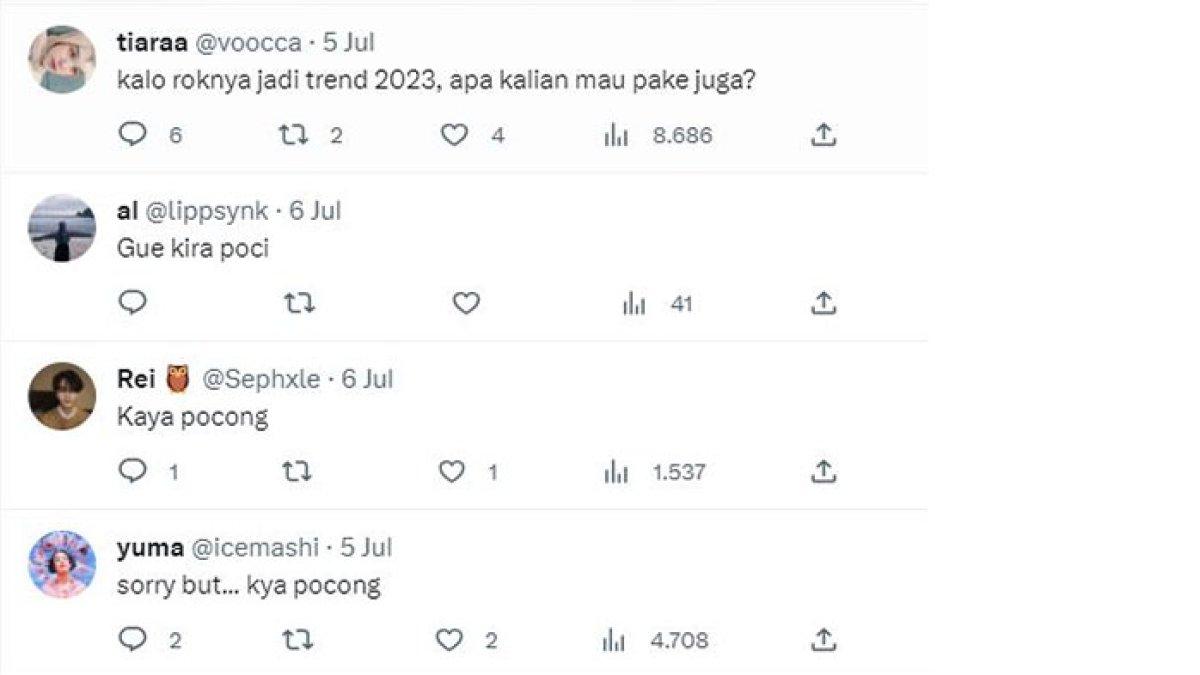 Komentar netizen soal rok pocong