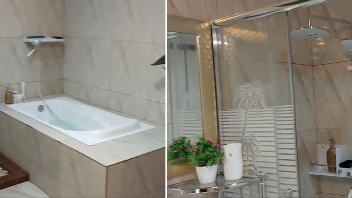 Kondisi kamar mandi bak kamar mandi di hotel berbintang.