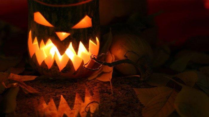 Labu Jack O'Lantern ikon Halloween.