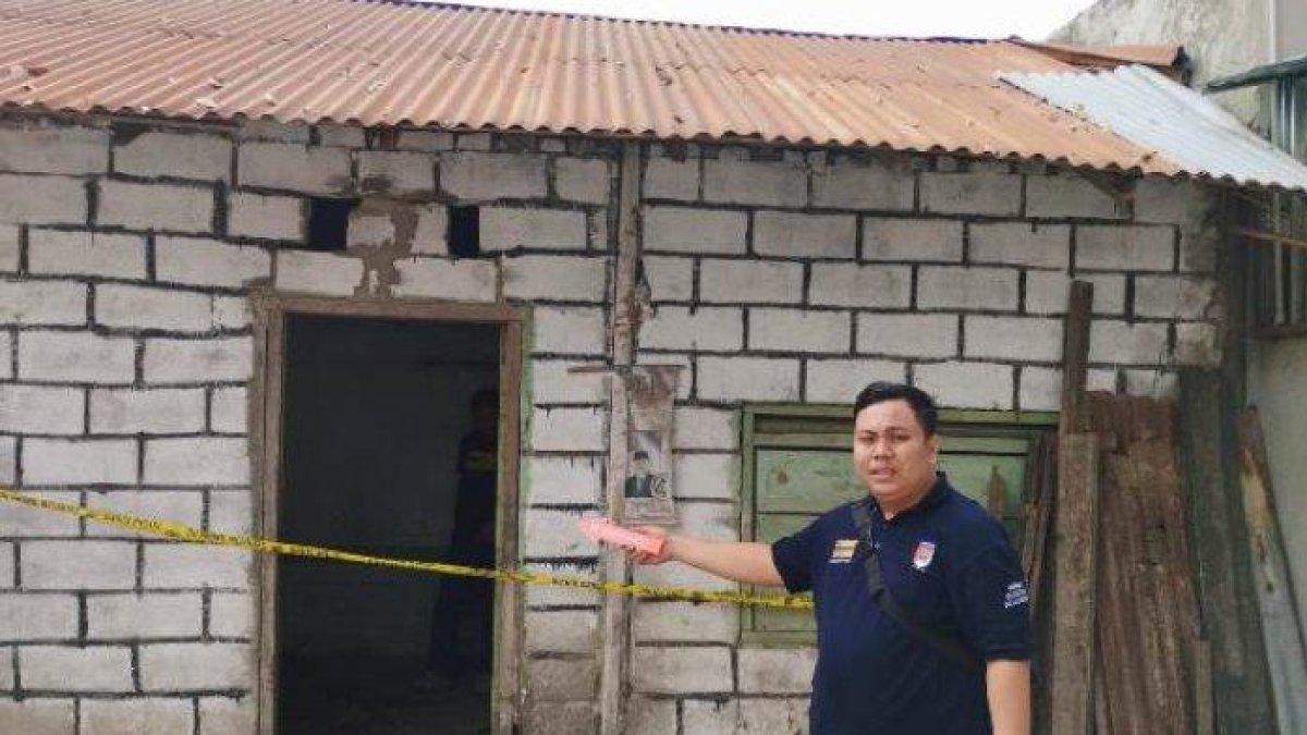 Lokasi penemuan mayat pria karyawan kedai bakso Palembang