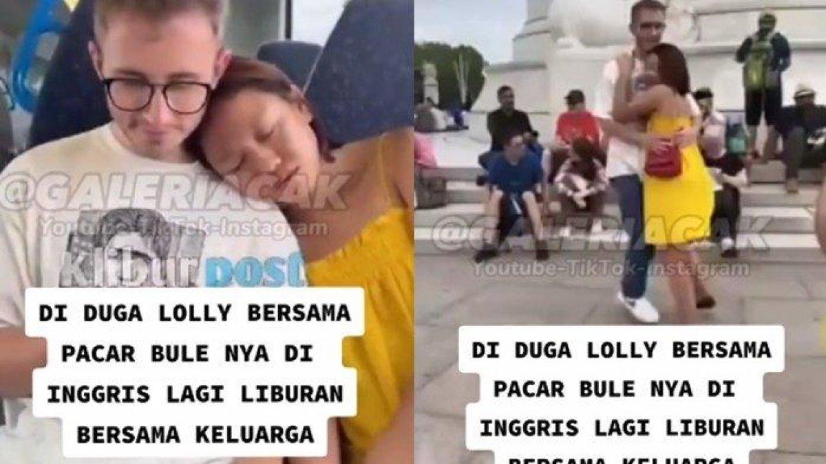Lolly tak malu ciuman dengan pria bule di depan umum