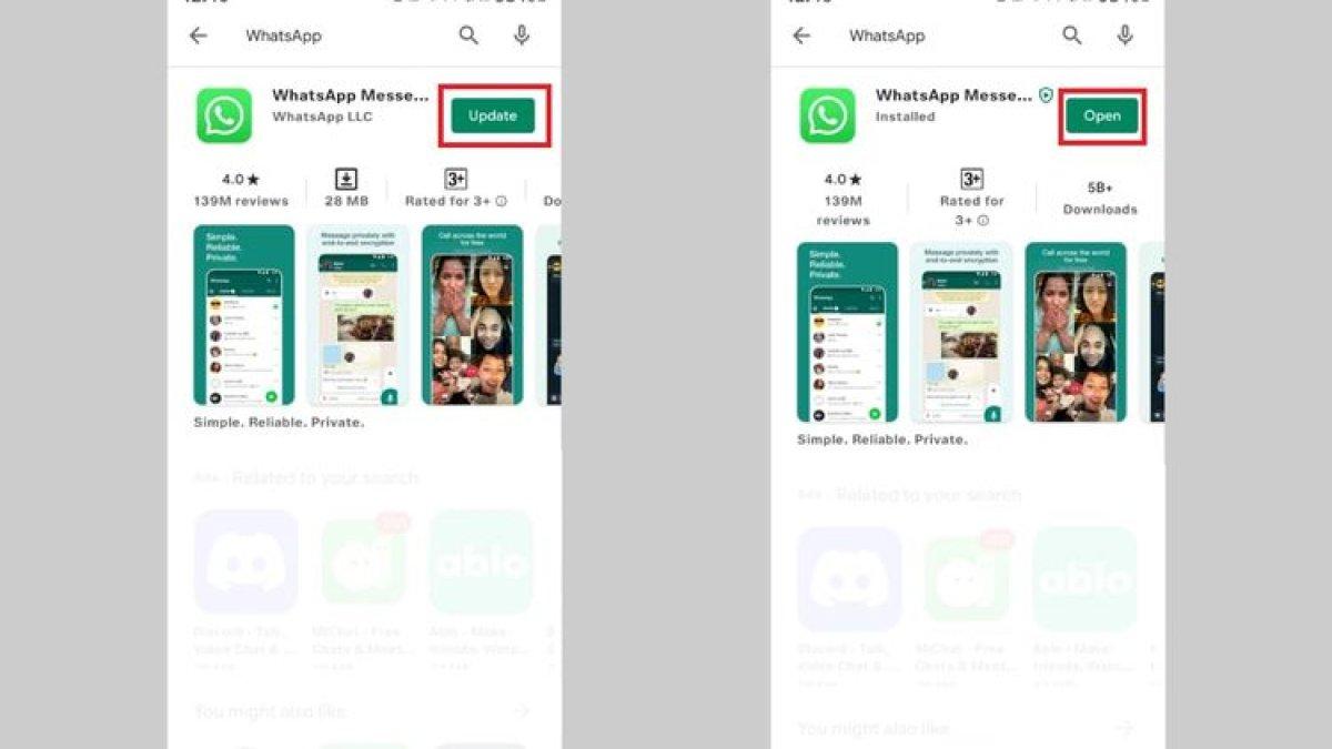 Mengatasi whatsApp kena spam melalaui memperbarui versi whatsApp