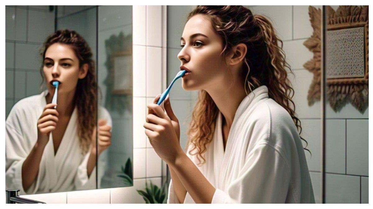 GOSOK GIGI -  Menyikat gigi dengan benar sambil berkaca