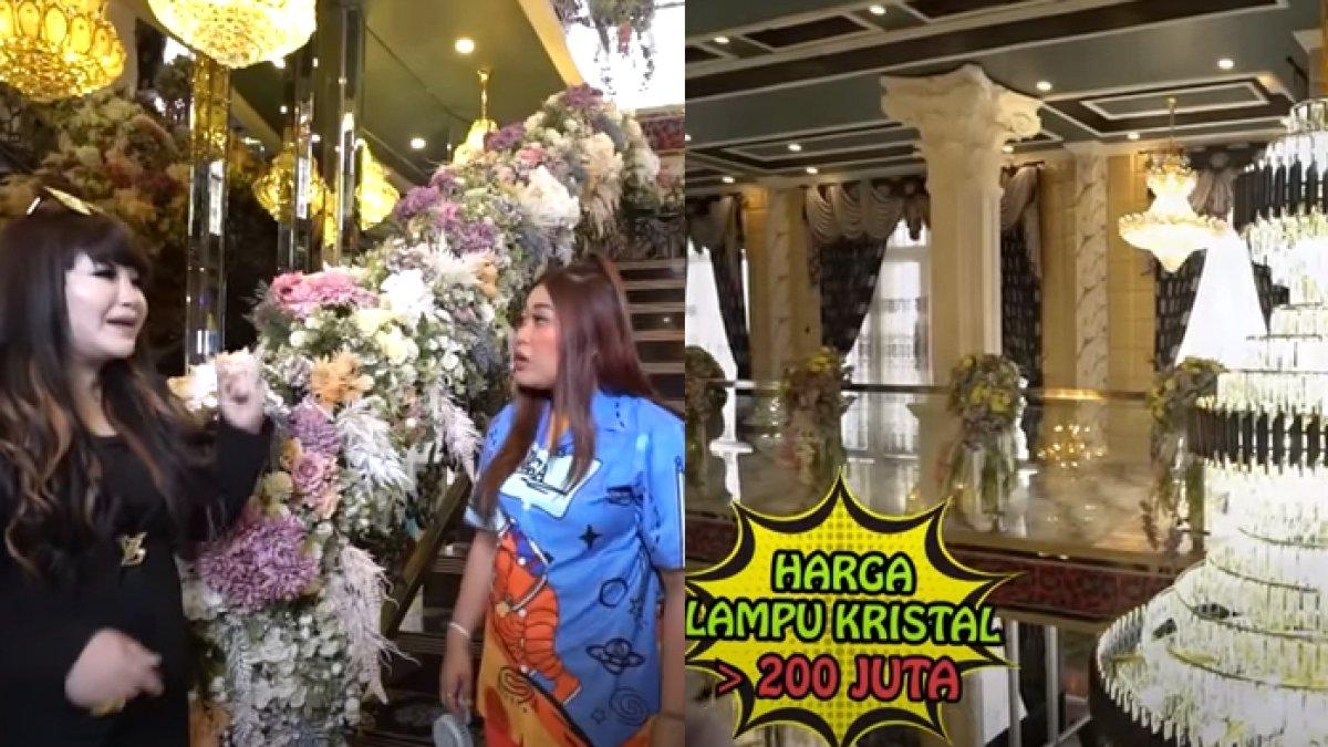Mewahnya interior rumah Mami Sultan, penuh kristal ratusan juta rupiah.