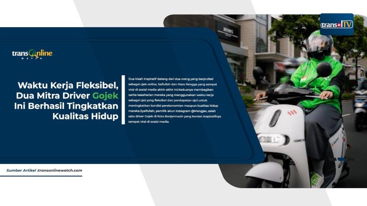 dengan bekerja sebagai mitra transportasi online bisa membantu kita mendapatkan tambahan uang