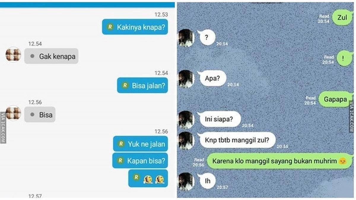 Ilustrasi Chatting WatsApp cowo ke cewe