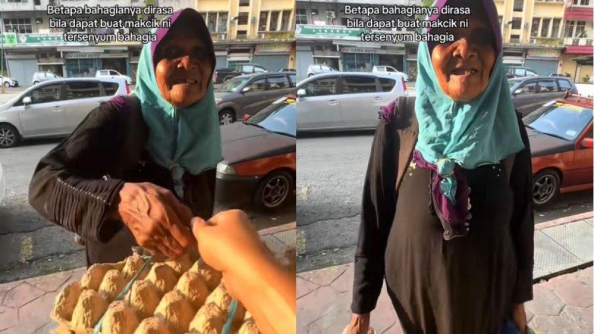 nenek langsung sumringah