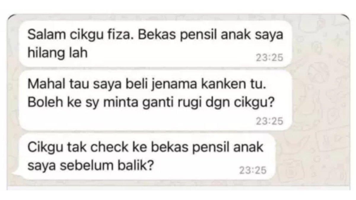 Orang tua murid minta guru ganti rugi kotak pensil mahal anaknya yang hilang.