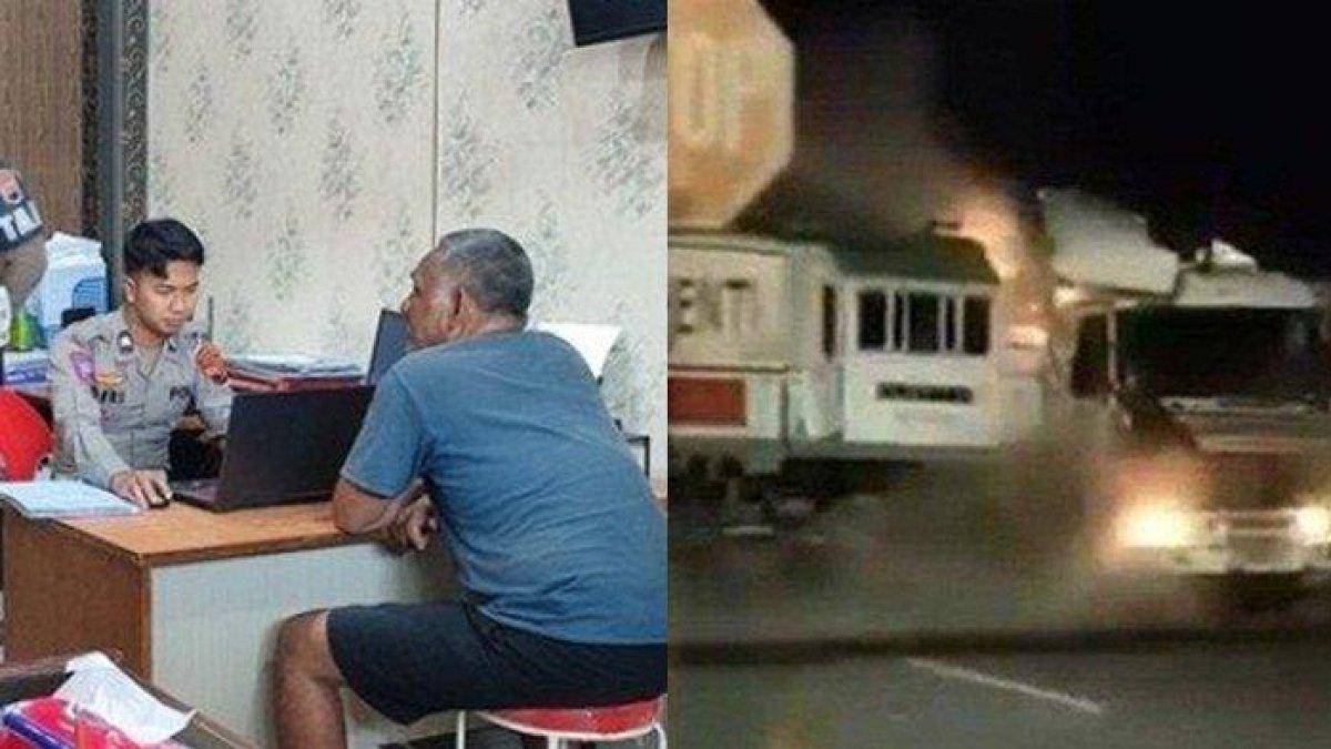 Pengakuan sopir truk tronton usai kereta api tabrak truk hingga meledak