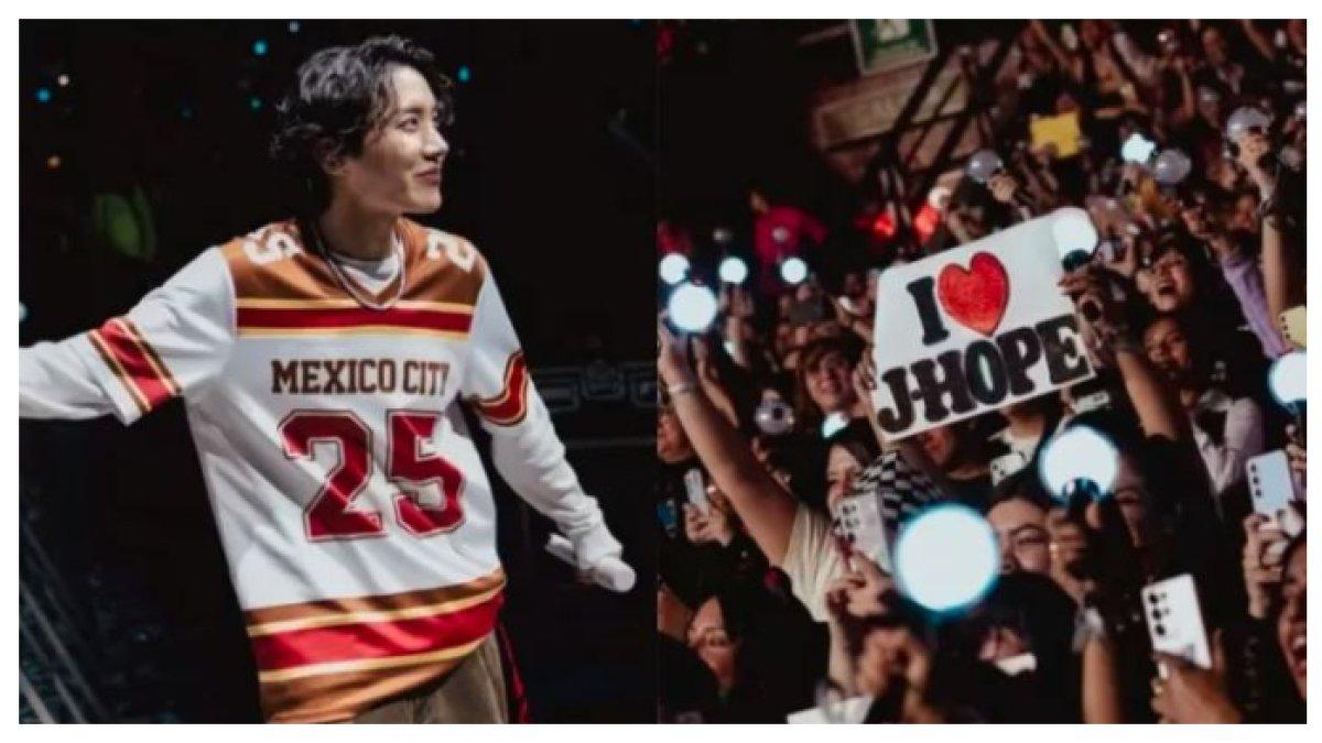 J-HOPE PUKAU PENGGEMAR DI MEKSIKO DENGAN AKSI SPEKTAKULER - J-Hope Guncang Meksiko! Aksi panggung 'MONA LISA' penuh energi membakar semangat penonton dan tinggalkan kesan tak terlupakan!