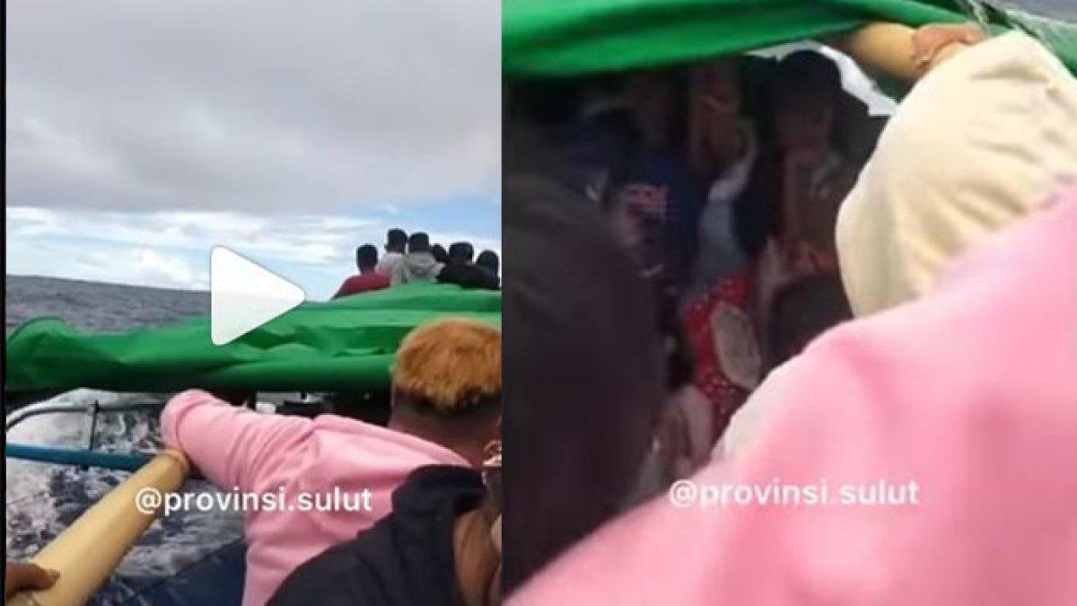 Penumpang kapal agak penuh sesak