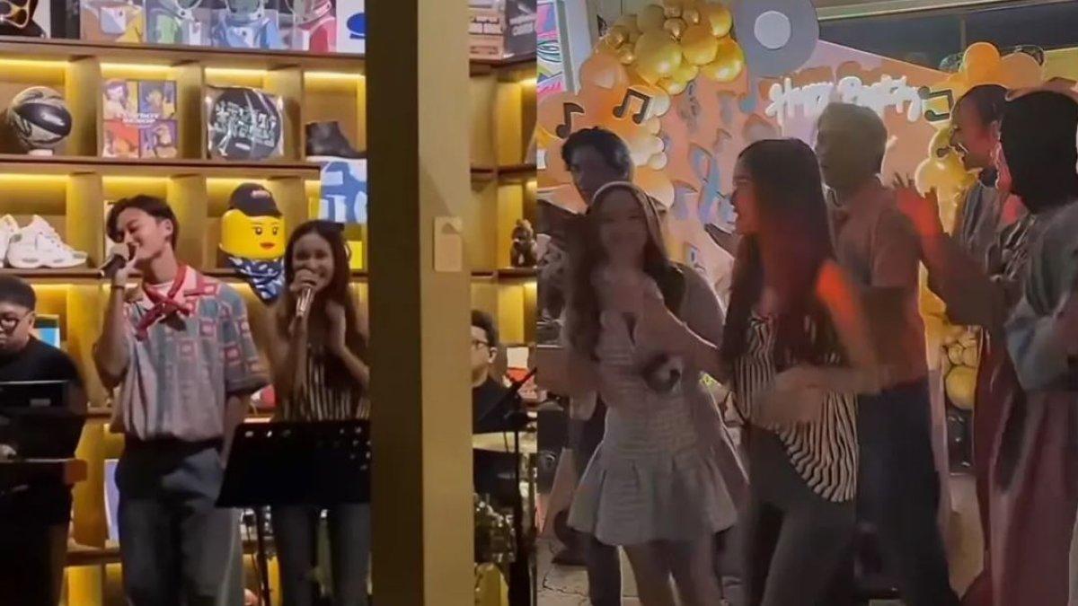 pesta ultah pria yang kerap disapa Njan ini kedatangan tamu spesial.