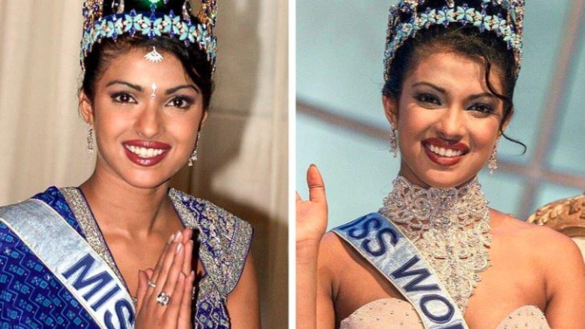 ARTIS TERCANTIK DI INDIA - Priyanka Chopra dinobatkan sebagai Miss World tahun 2000.