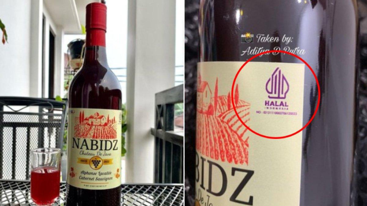 Minuman wine halal merek Nabidz.