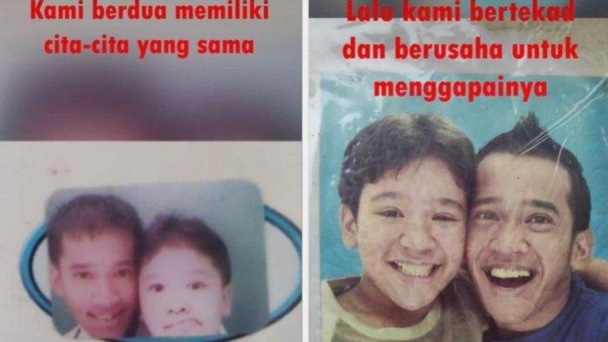 Ruben Onsu dan Jordi Onsu membagikan foto masa kecil mereka.