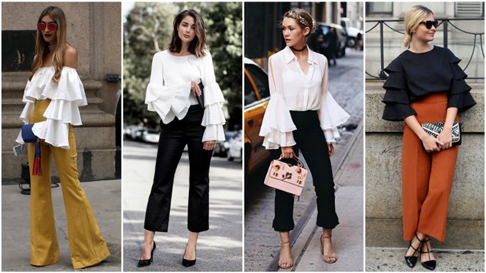 Ruffle Sleeves.