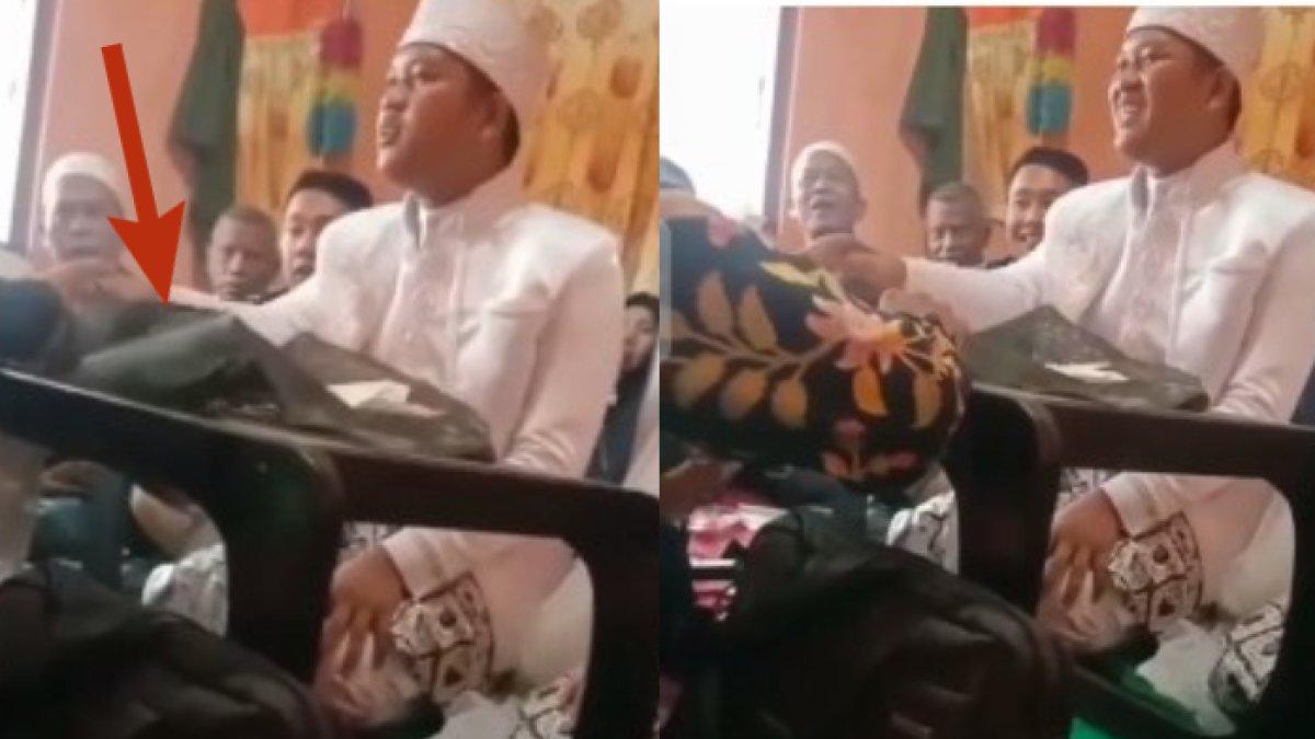 Saking semangatkan ucap ijab kabul, pengantin pria pecahkan kaca meja