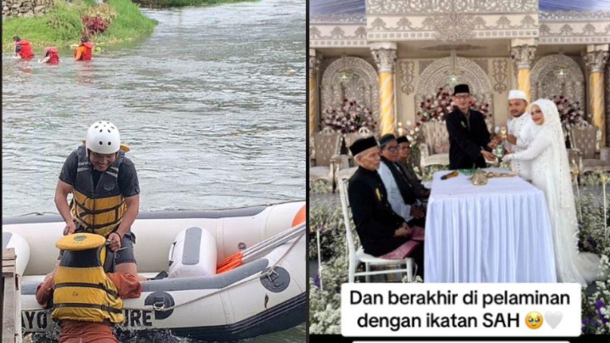 sang wanita terancam tenggelam saat wisata arung jeram di daerah Takengon, Aceh Tengah