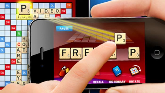 Aplikasi scrabble sebagai game anak.