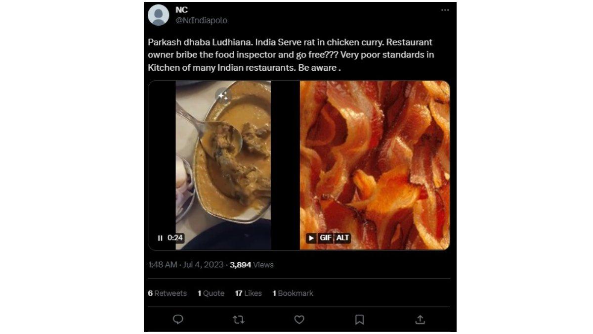 Seonggok tikus di dalam gulai kambing ikut termasak.