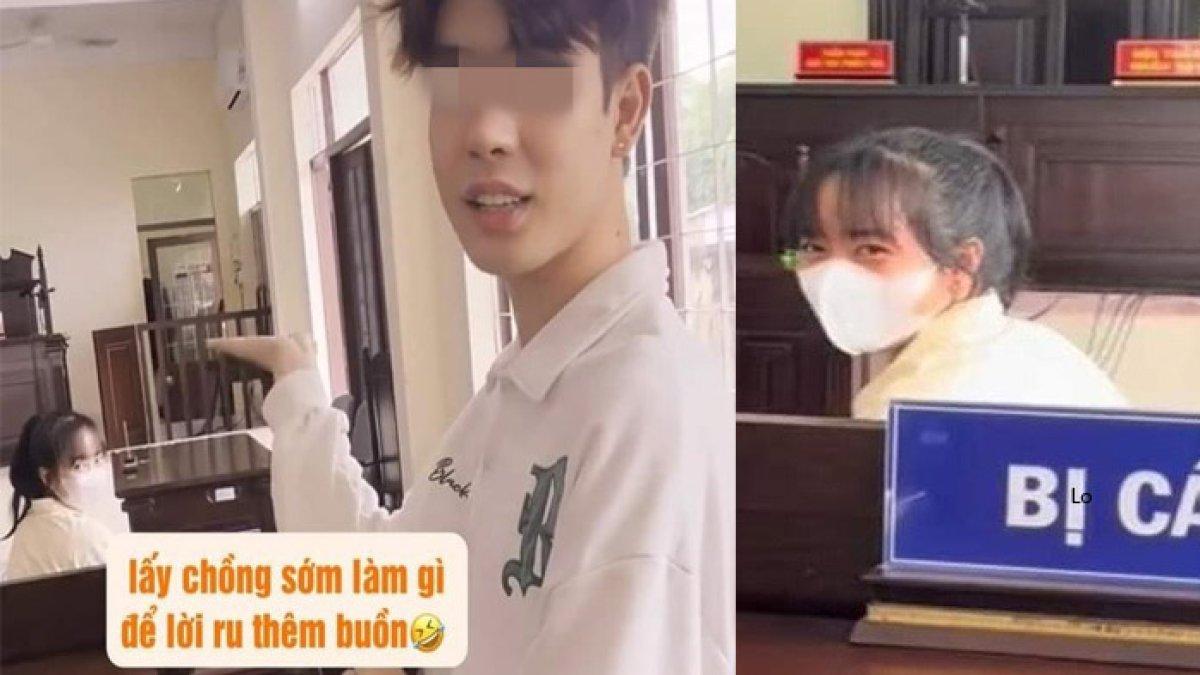 Seorang wanita bahagia merayakan perceraiannya.