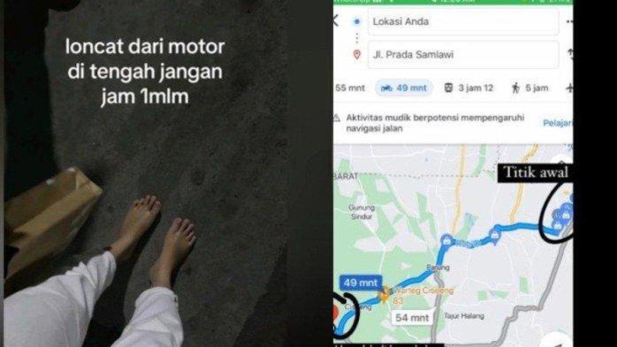 Seorang wanita di Depok nyaris jadi korban penculikan driver ojol di tengah malam