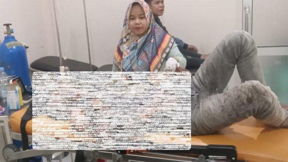 Seorang warga Garut tersengat listrik sutet gegara nekat memanjat untuk mengambil foto selfie.