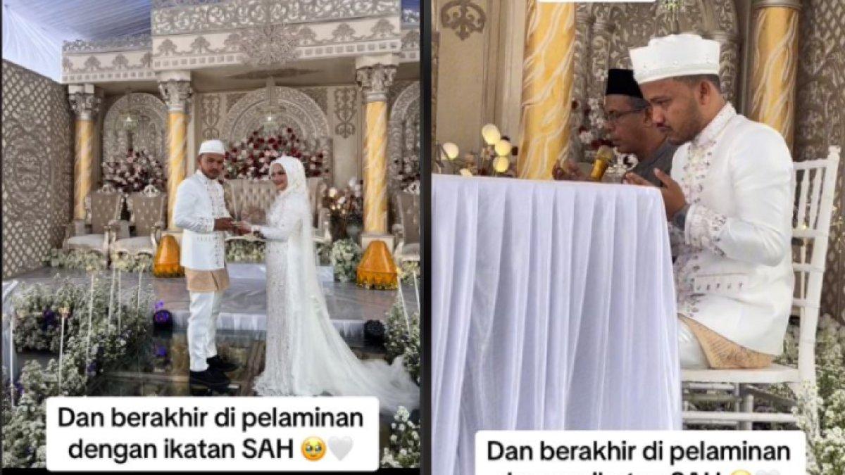 setahun kemudian pria yang menolongnya juga membawanya ke pelaminan