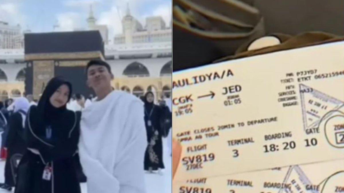 Aksi pelajar SMA membawa sang kekasih pergi ke Tanah Suci Mekkah untuk menjalankan umrah bareng tuai sorotan