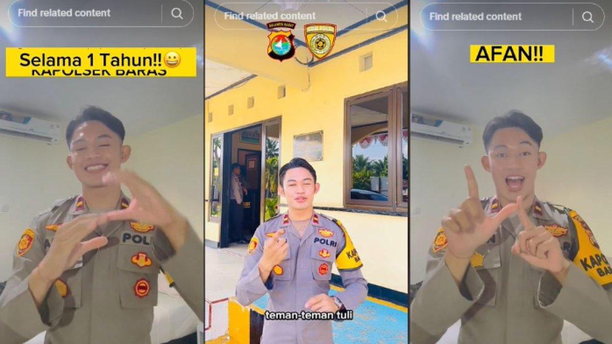 sosok Ipda Afan sempat viral karena mahir menggunakan bahasa isyarat
