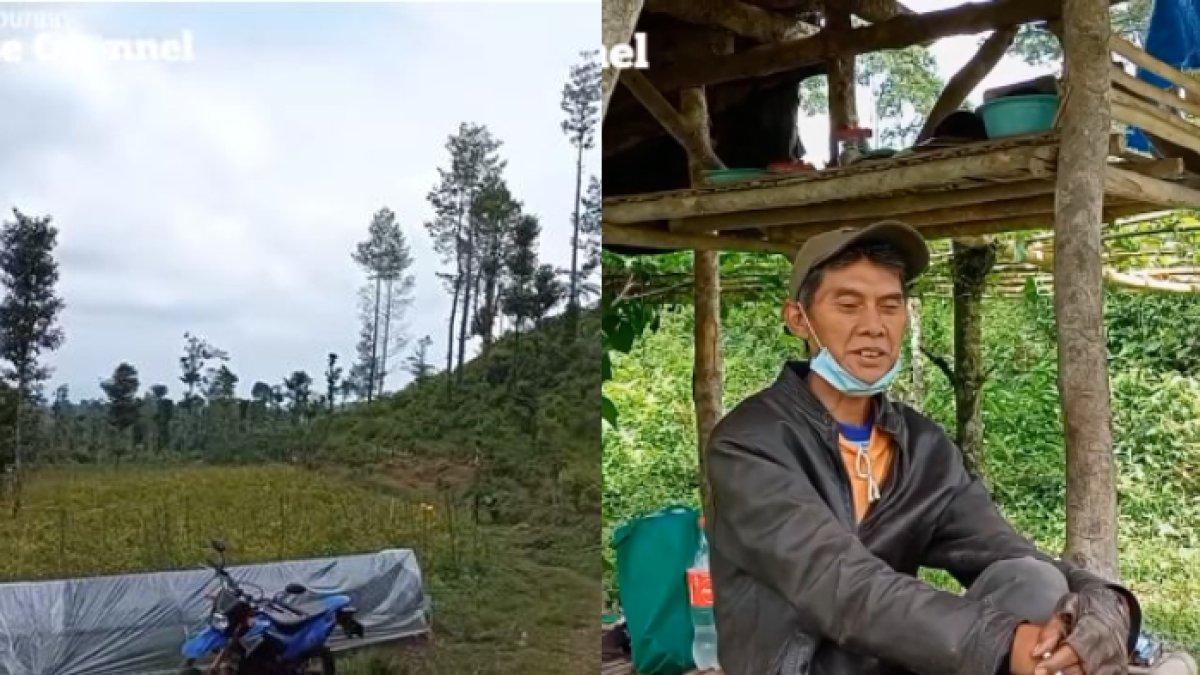 Suasana sekitar gubuk tempat tinggal Sriyono
