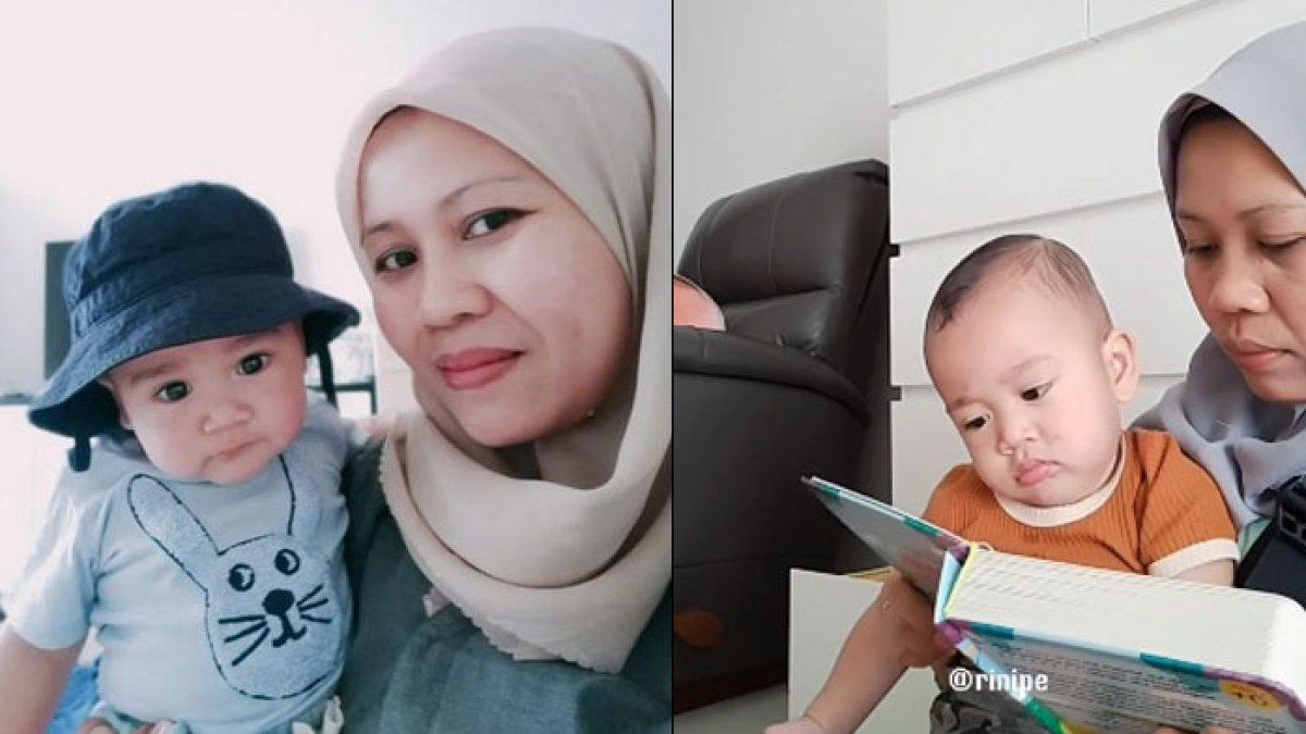 Sus Rini saat mengasuh Rayyanza Malik Ahmad.