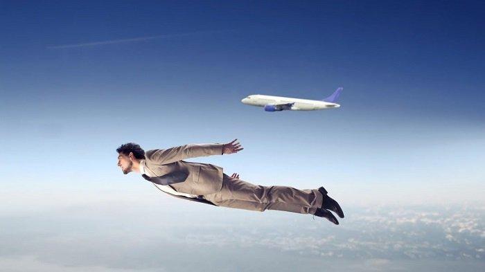Ilustrasi mimpi terbang.
