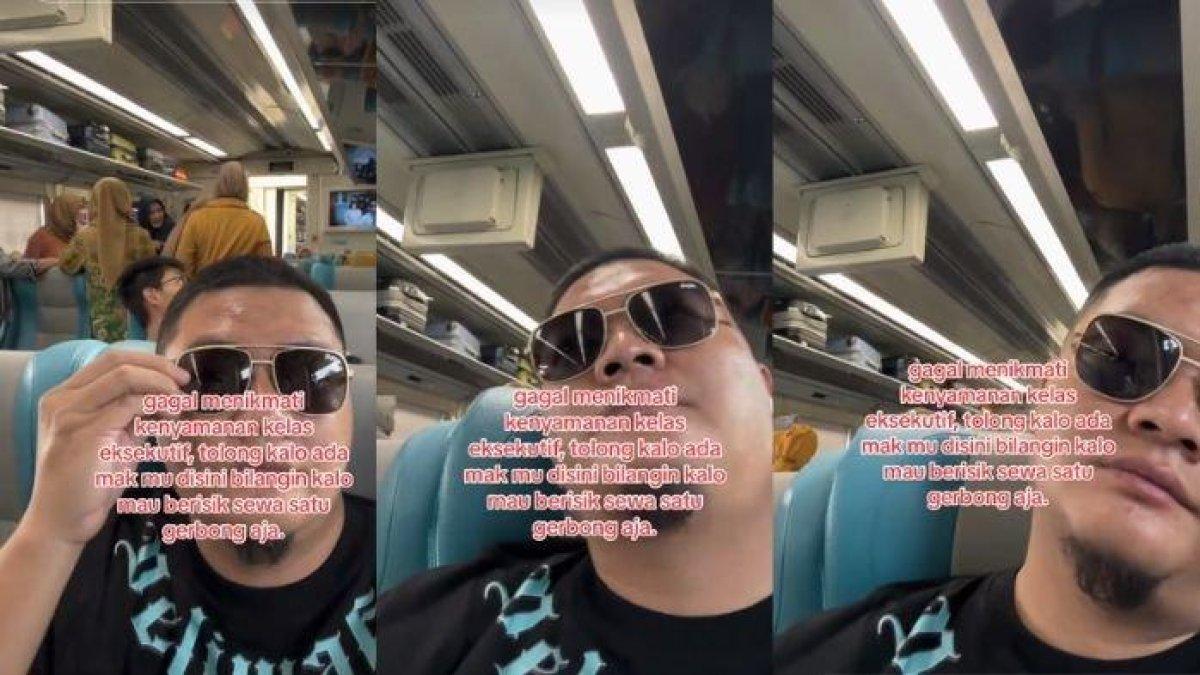 Tangkap layar emak-emak berisik di KA Argo Semeru