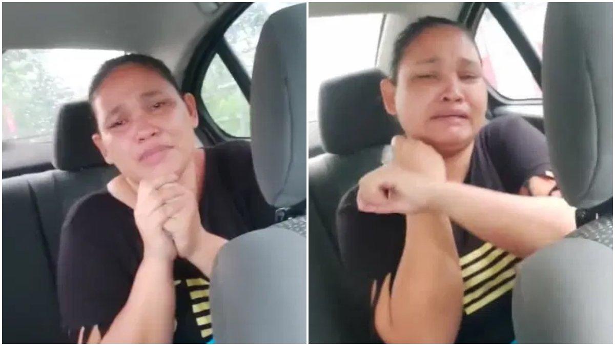 Tenaga Kerja Indonesia wanita di Malaysia meminta tolong.