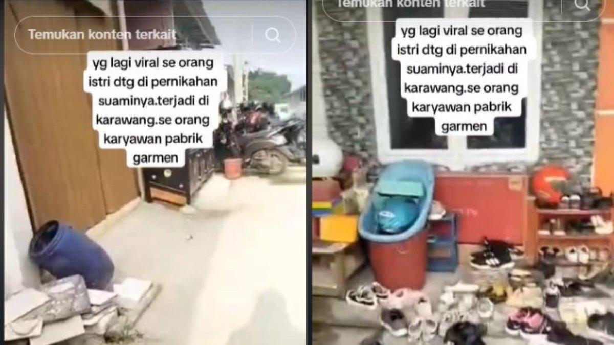 Terlihat seorang wanita mendatangi sebuah rumah bersama ibunya