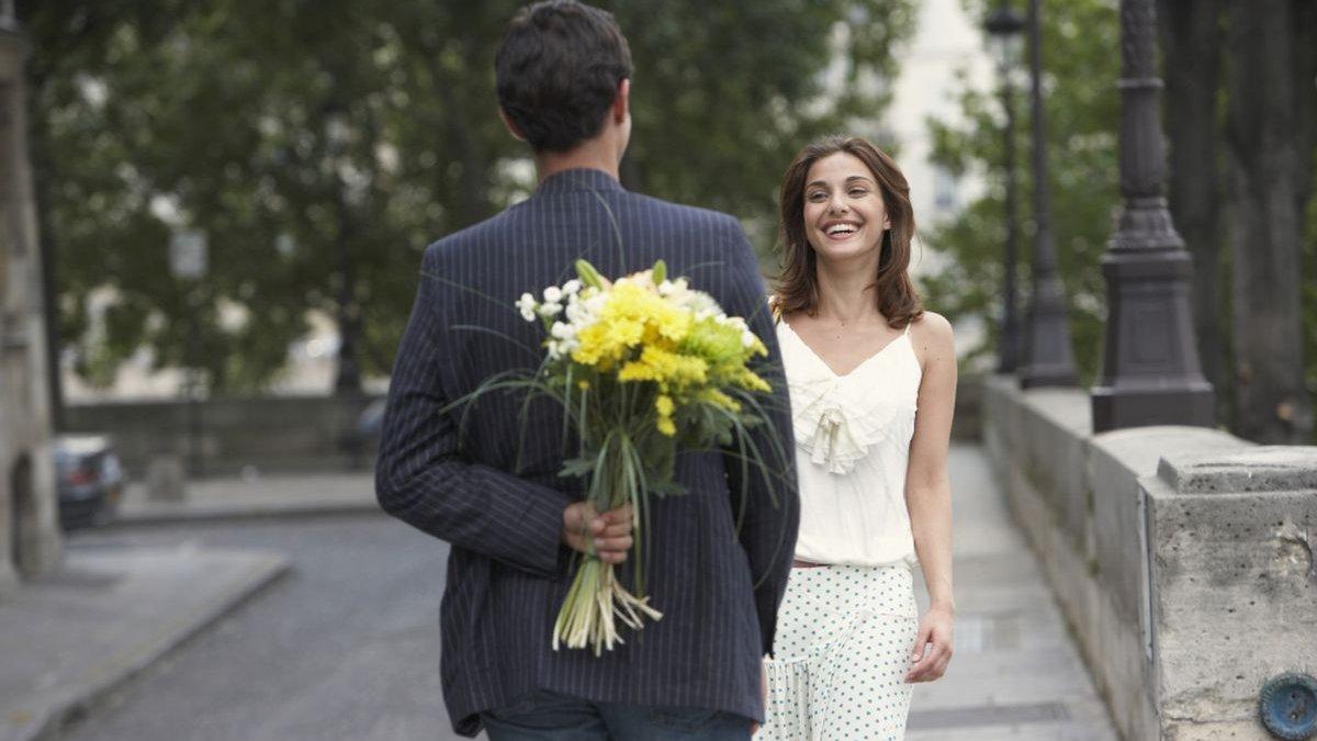 Ilustrasi tertawa dengan pasangan