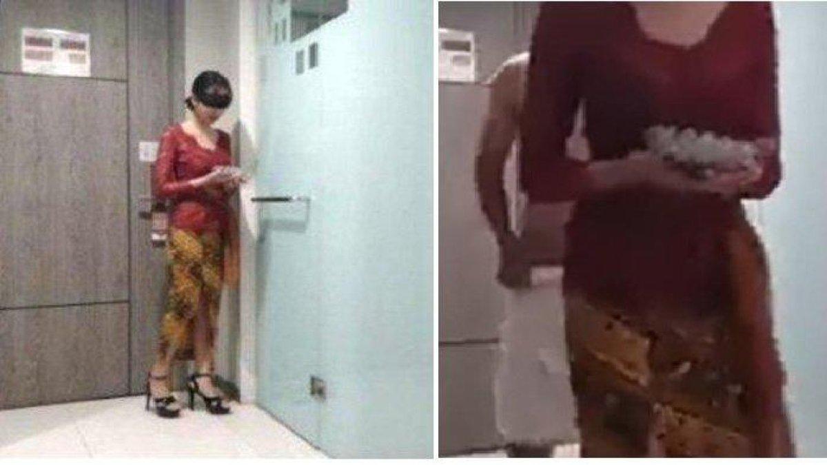 Video syur wanita kebaya merah.
