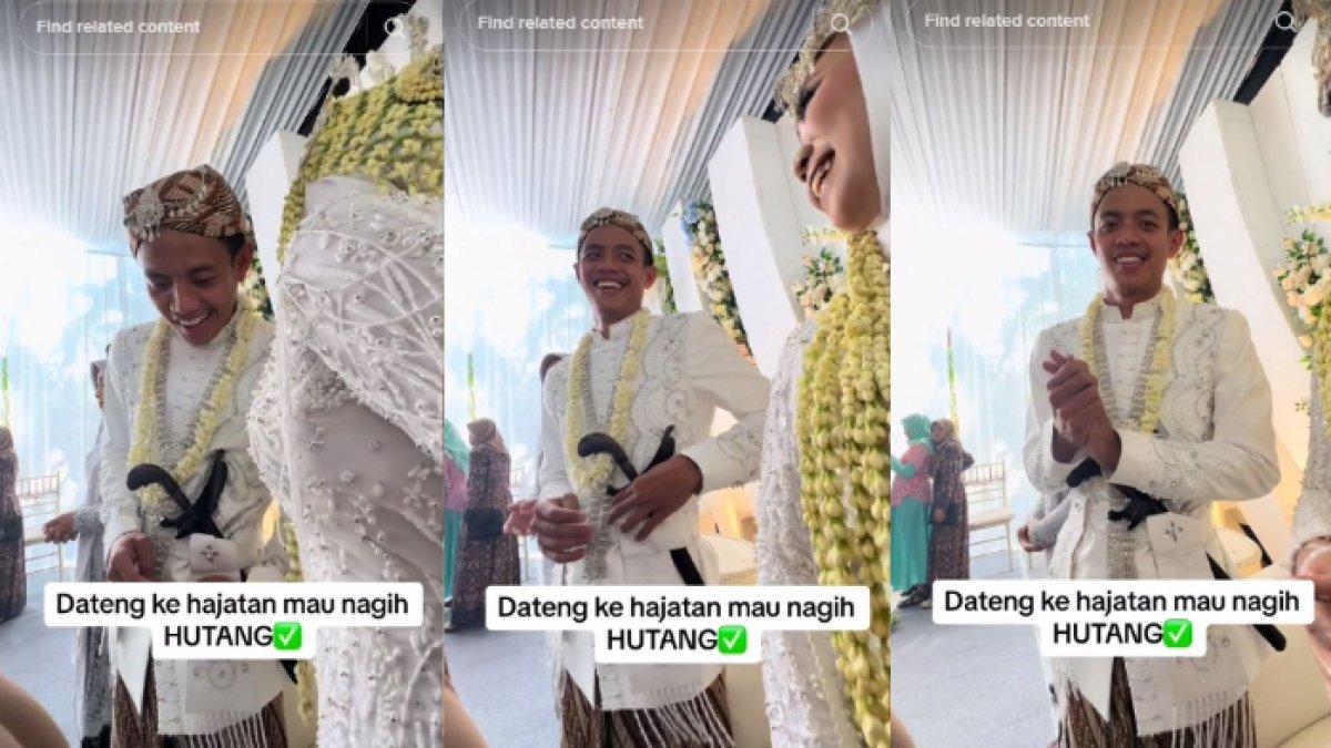 Video Ayu Wess tagih utang pengantin wanita di pelaminan, ekspresi bahagia berubah jadi senyum kecut