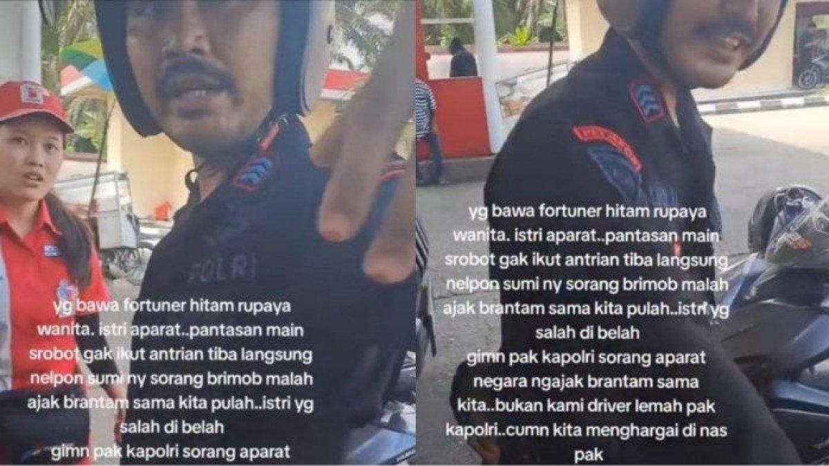 Viral anggota Brimob Polda Riau